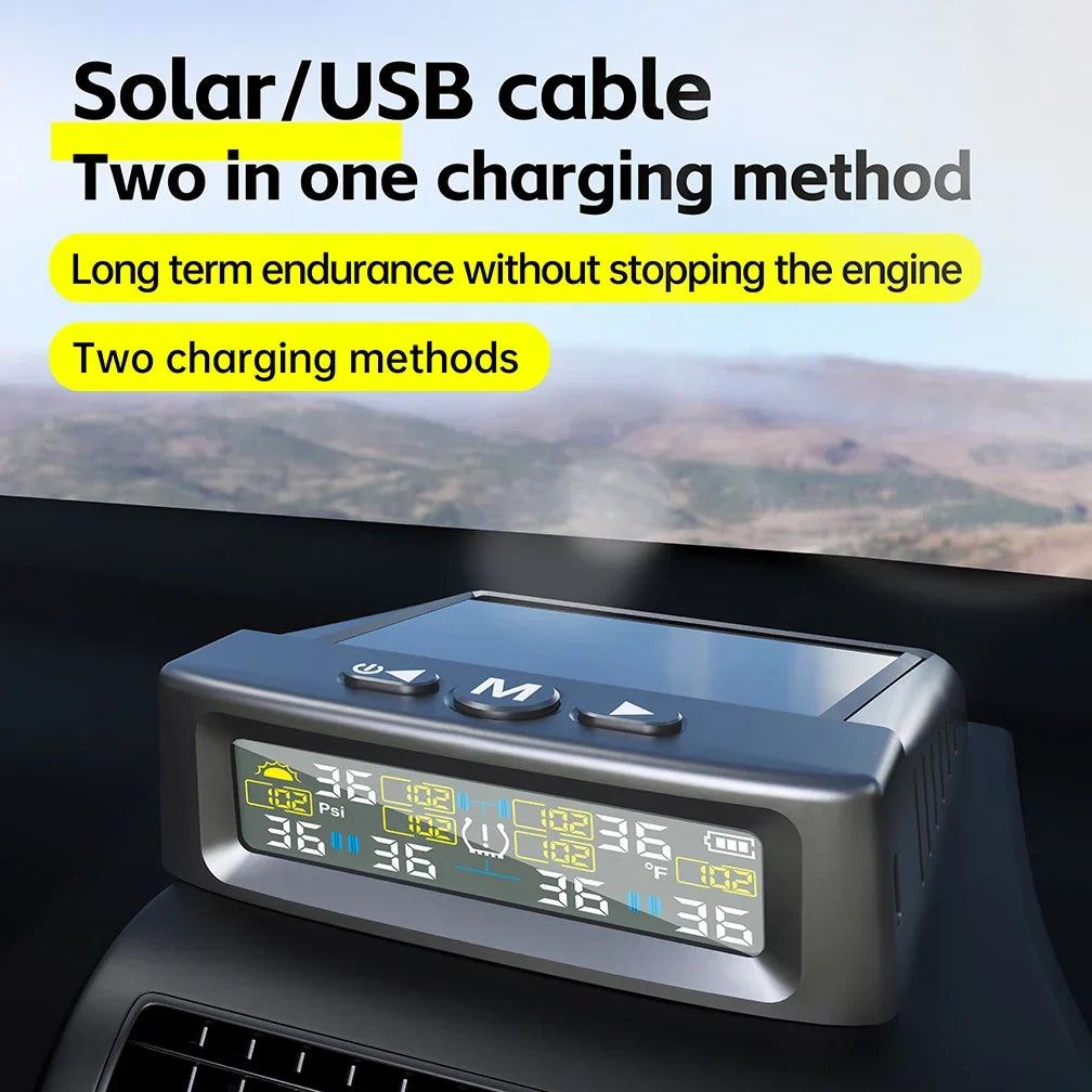 Solar TPMS Car Tire Pressure Sensors