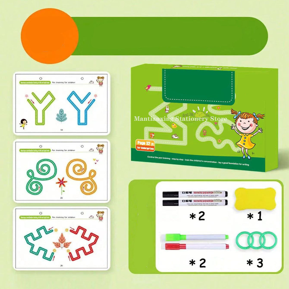 Magic Tracing Workbook Set – Reusable Montessori Practice Copybook for Kids Writing and Drawing Skill Development
