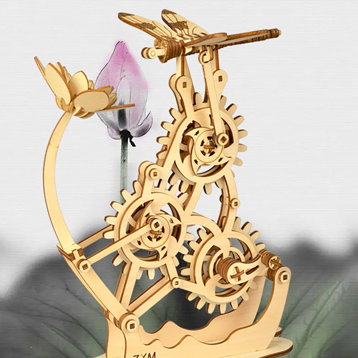 Dragonfly Wooden Puzzle Model - 3D DIY Mechanical Craft Kit for Home Decoration, Educational Building Toy and Creative Gift