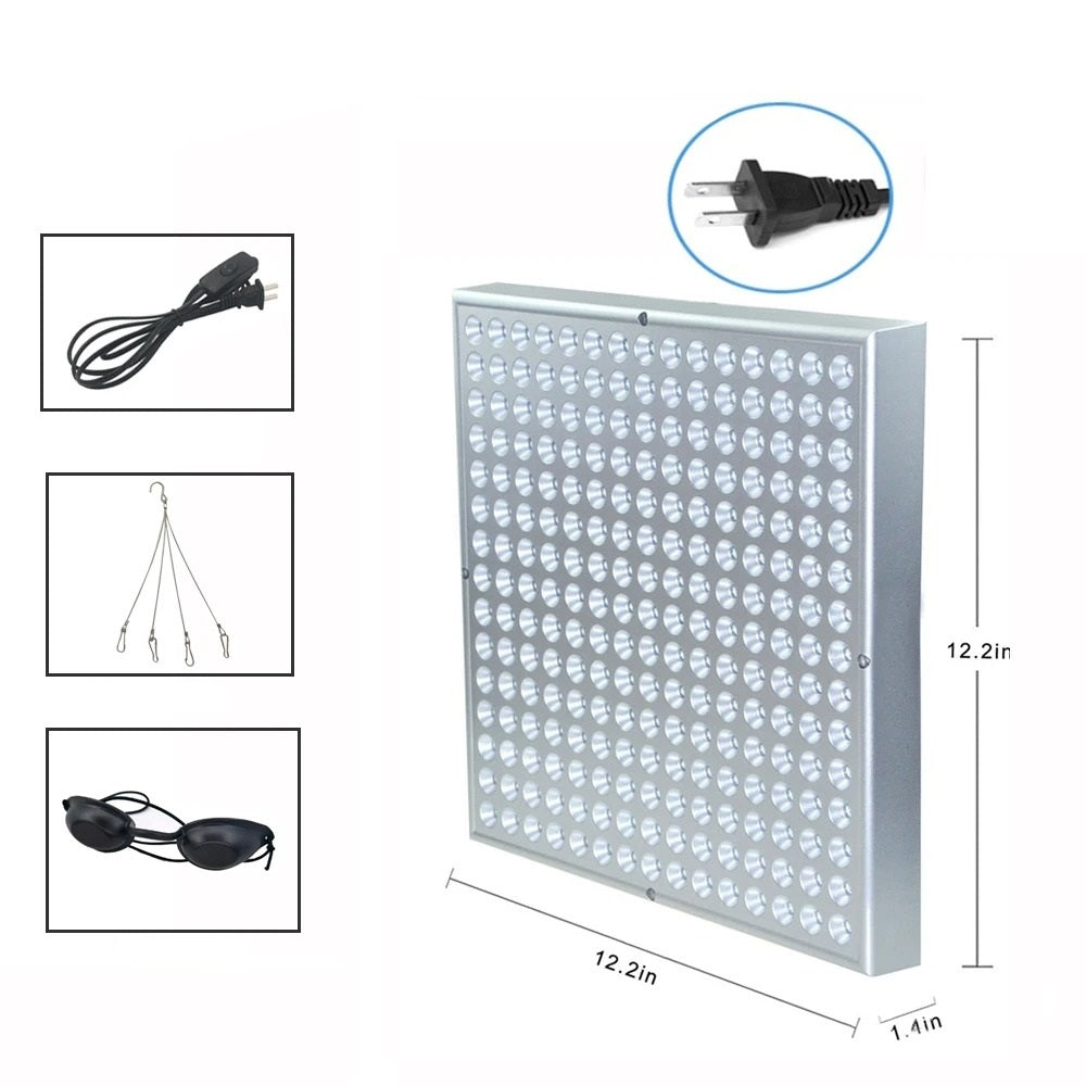Red Light Therapy Panel – 45W 225 LED Facial Anti-Aging and Body Pain Relief Lamp for Home Physical Therapy