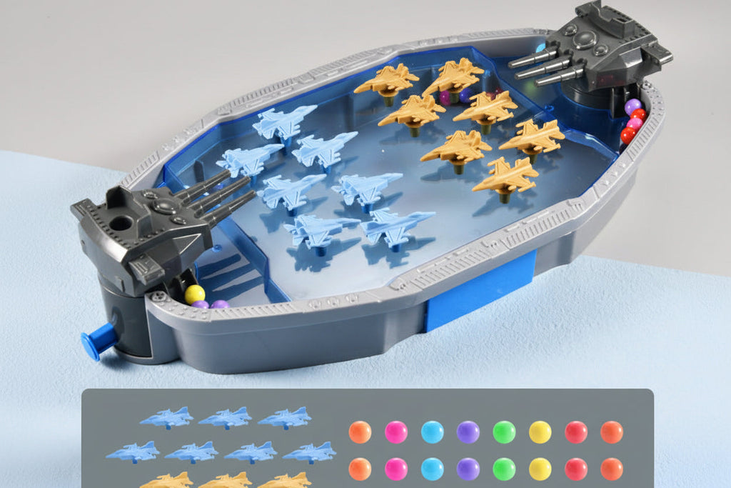 Multiplayer Navy Combat Board Game – Interactive Ejection Ball Battle Table Game Toy for Kids and Family Party Fun