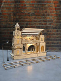 Railway Station Wooden Puzzle Kit- 3D DIY Construction Model Craft for Adults Kids, Unique Holiday Gift and Decorative Display