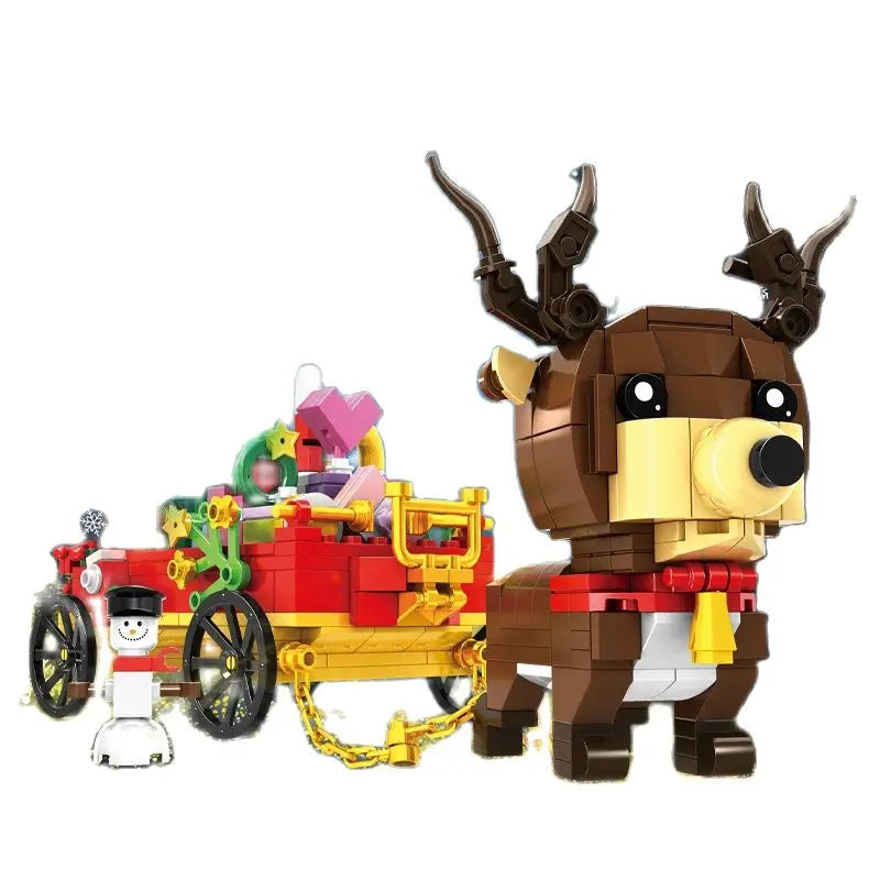 Winter Village Christmas House Building Blocks – Creative ART House Model Brick Set for Kids, Holiday Gift, Festive Desktop Christmas Decoration