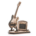 Electric Guitar 3D Wooden Puzzle Set – Creative DIY Assembly Building Blocks for Kids and Adults, Perfect Christmas Gift