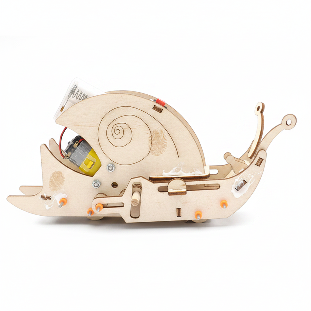 DIY Electric Snail Science Kit - Bionic STEM Experiment Toy with Motorized Movement, Educational Building Model for Kids Learning Physics Concepts