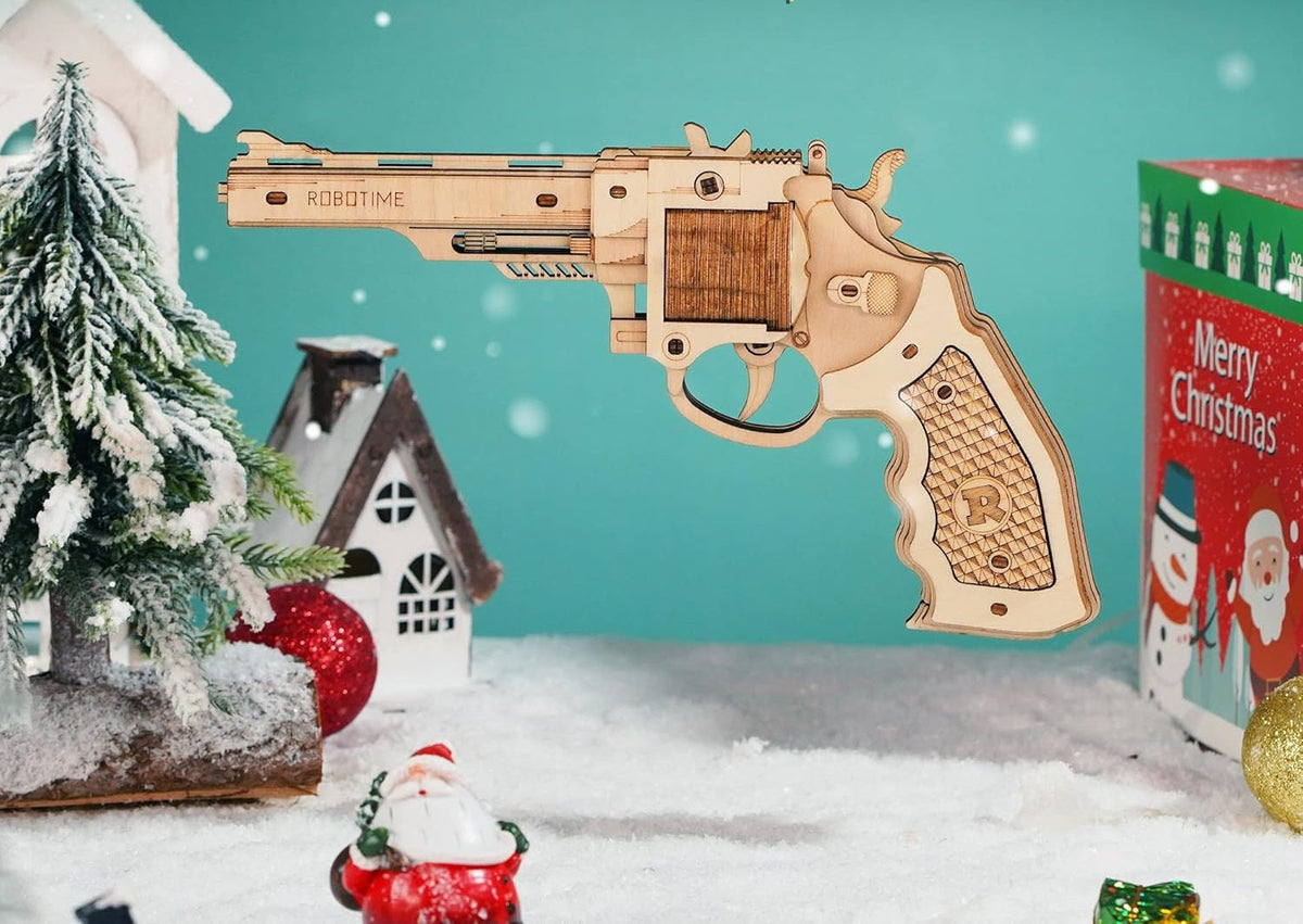 Corsac M60 3D Wooden Puzzle Toy Gun – Mechanical DIY Building Model Kit for Teens 14+ and Christmas Gifts