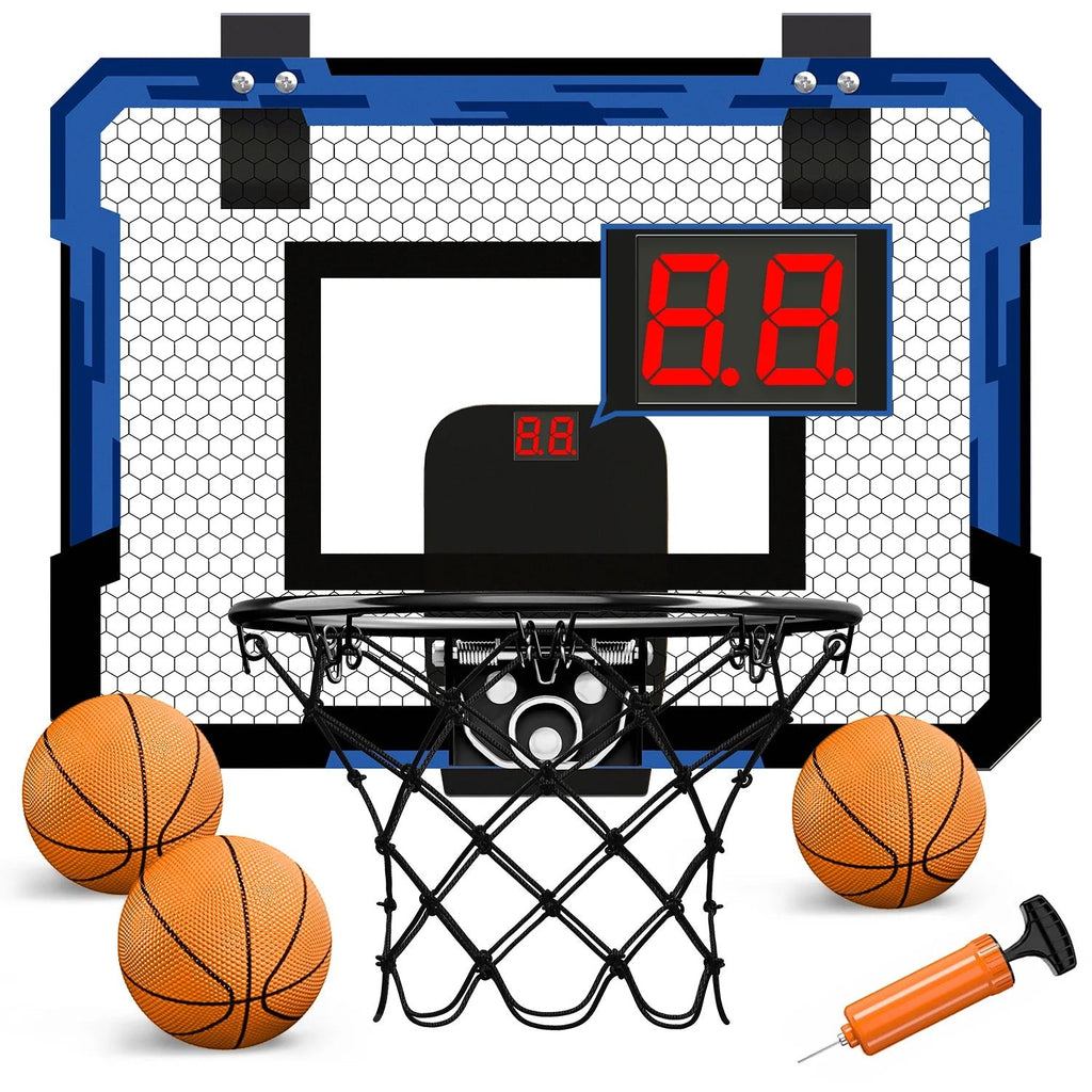 Mini Basketball Hoop Set - Wall Mounted Indoor Basketball Game for Kids, Fun Training Sports Toy for Home and Outdoor Play