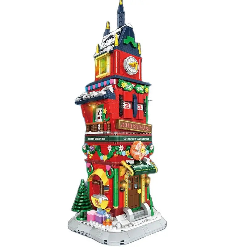 Winter Village Christmas House Building Blocks – Creative ART House Model Brick Set for Kids, Holiday Gift, Festive Desktop Christmas Decoration