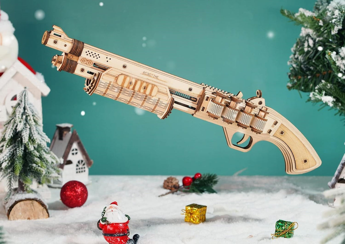 Corsac M60 3D Wooden Puzzle Toy Gun – Mechanical DIY Building Model Kit for Teens 14+ and Christmas Gifts
