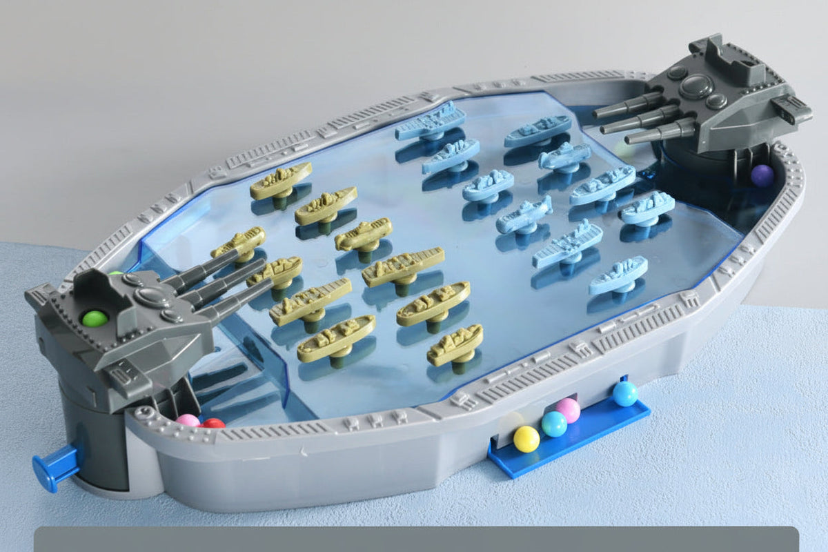 Multiplayer Navy Combat Board Game – Interactive Ejection Ball Battle Table Game Toy for Kids and Family Party Fun
