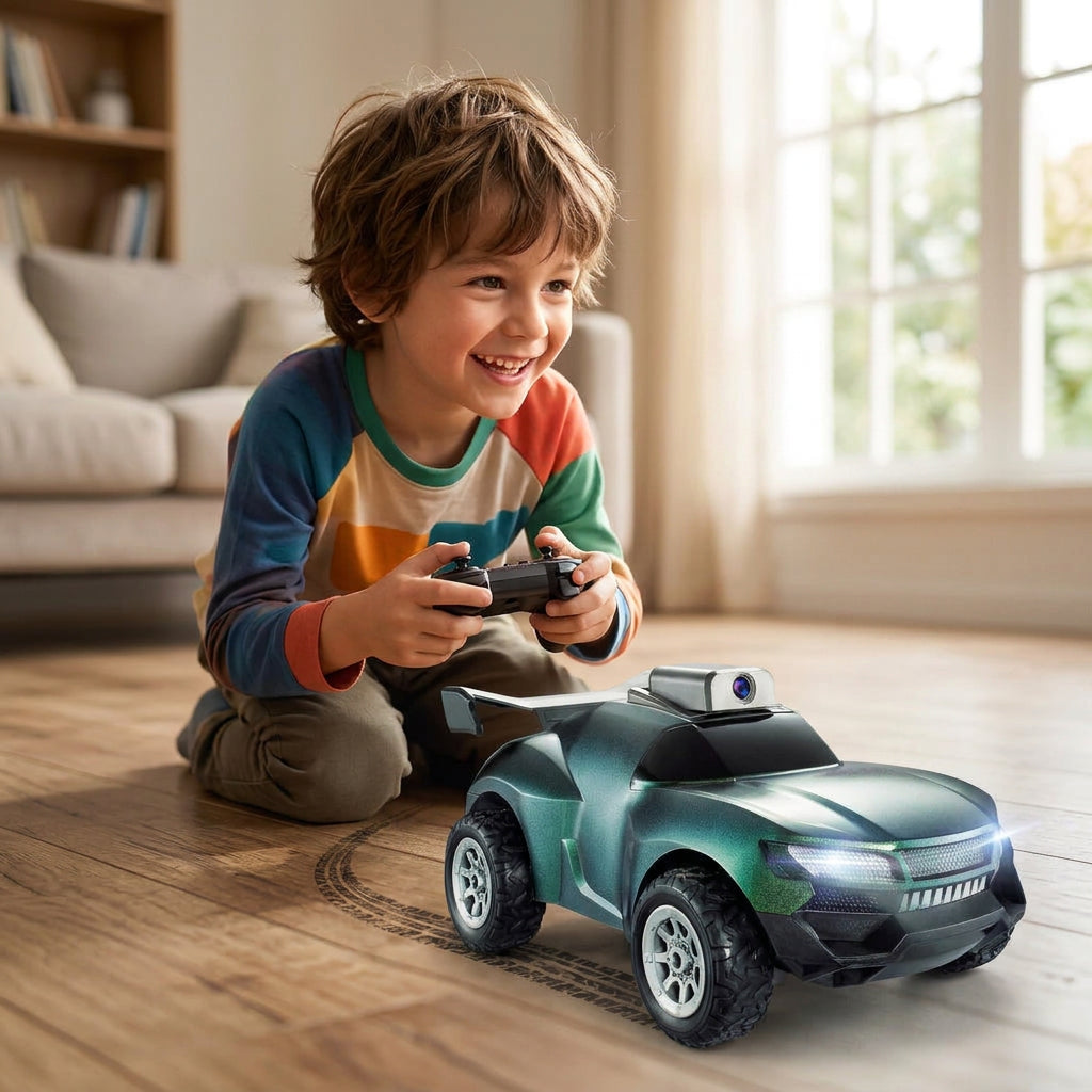 RC Racing Car with Camera – 2.4G High-Speed Remote Control Drifting Vehicle for Kids, Outdoor Driving Fun and Action Videos