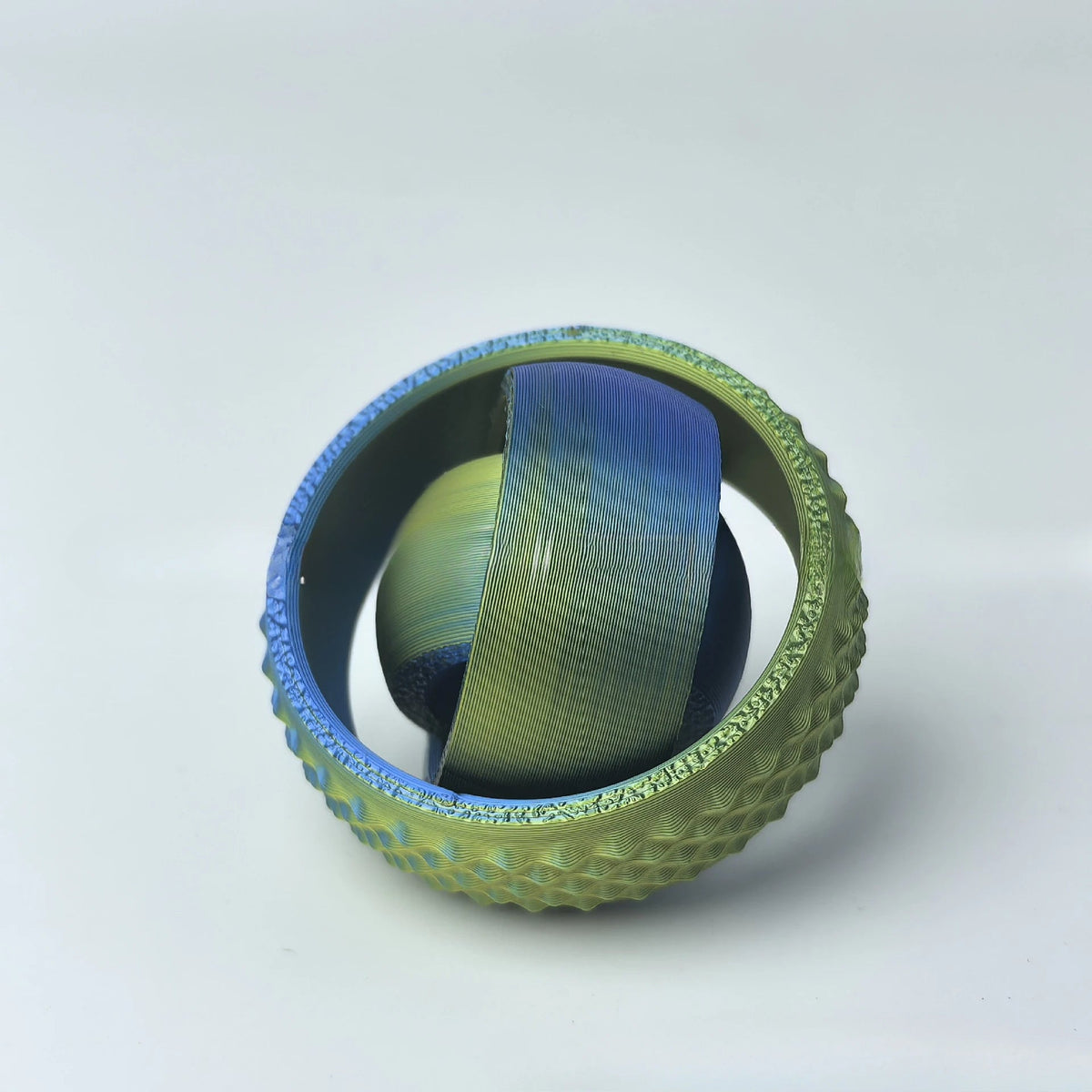 O-Shaped Rotating Ball Toy – 3D Printed Universal Fingertip Gyroscope Gravity Rotation Anxiety Relief Decompression Stress Fidget Toy