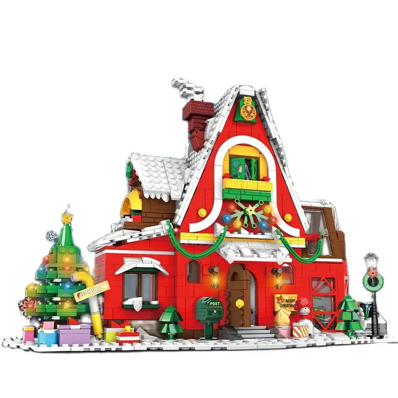 Winter Village Christmas House Building Blocks – Creative ART House Model Set for Kids, DIY Bricks Christmas Gift & Holiday Display