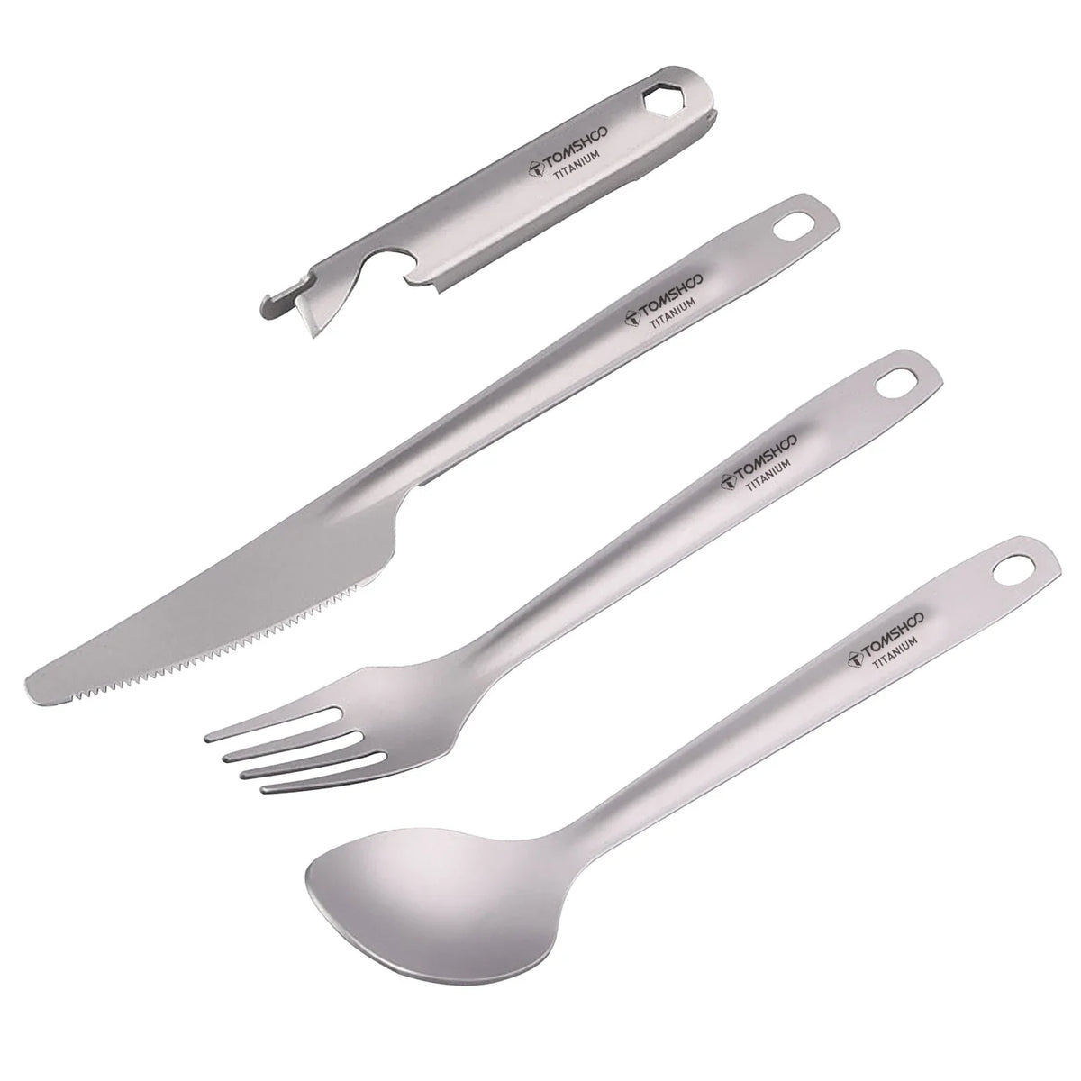4-in-1 Titanium Camping Cutlery Set