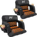 (2-Pack) 25" Heated Stadium Seats – Sofa-Style Comfort Anywhere