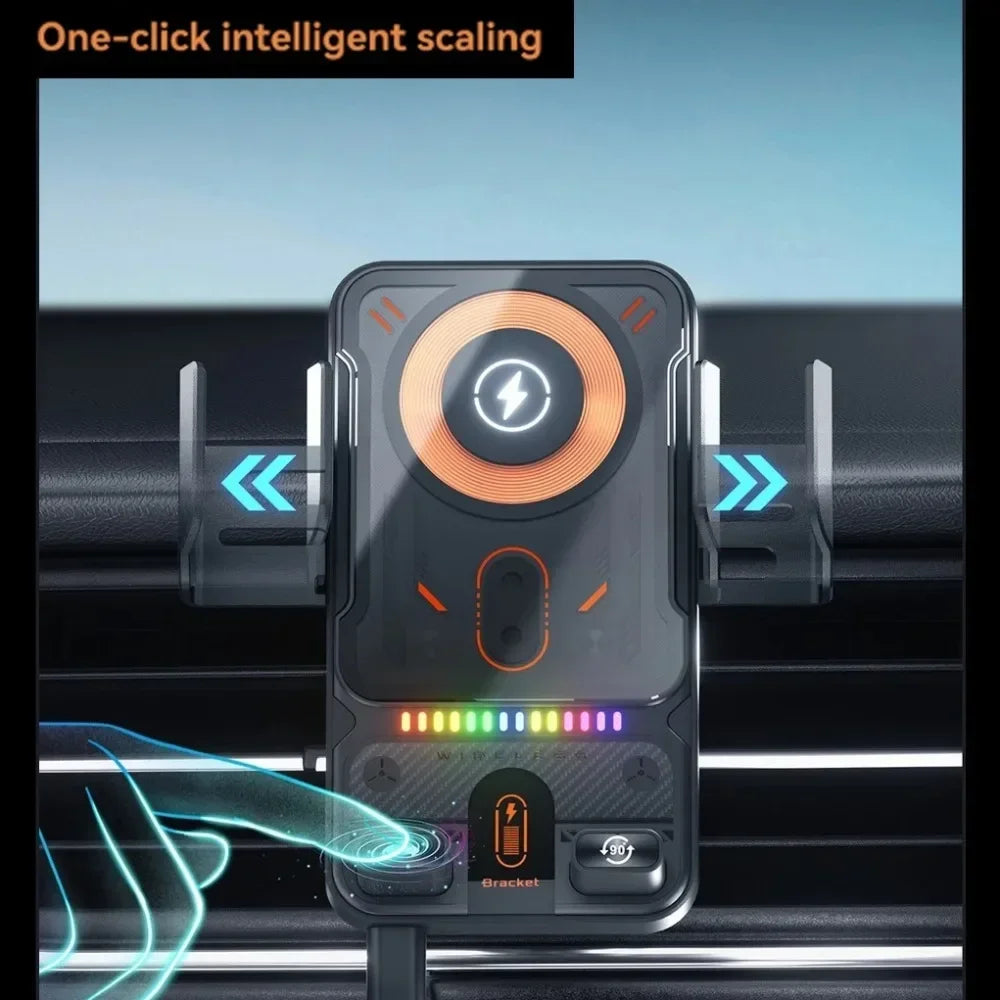 Electric Car Phone Mount 15W Wireless