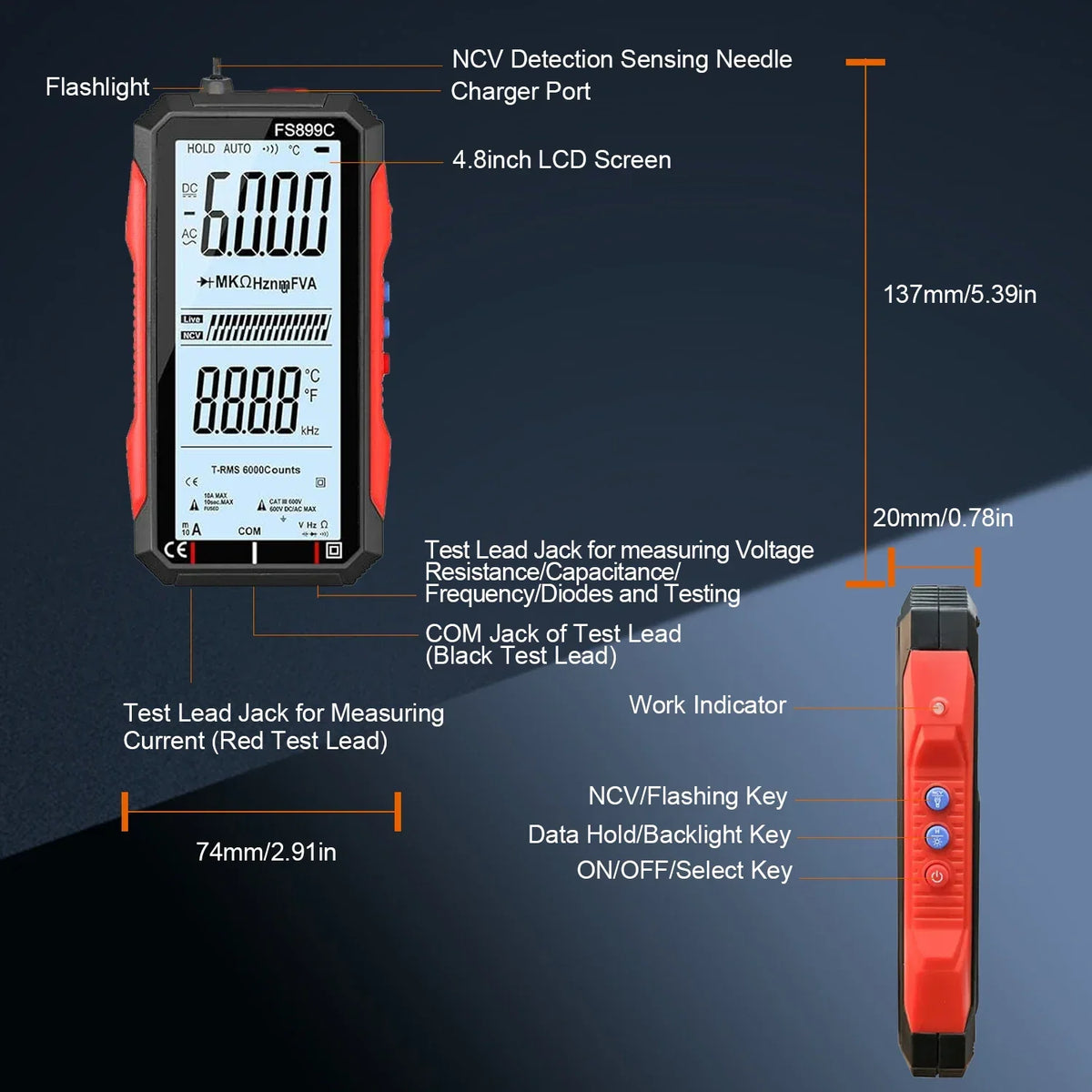 Digital Multimeter 6000 Counts (R)