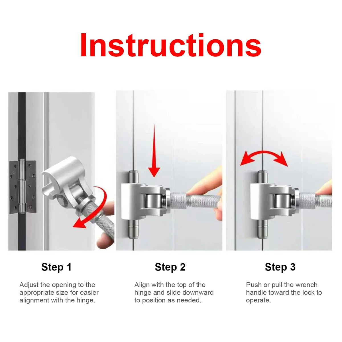 Adjustable Door Hinge Wrench
