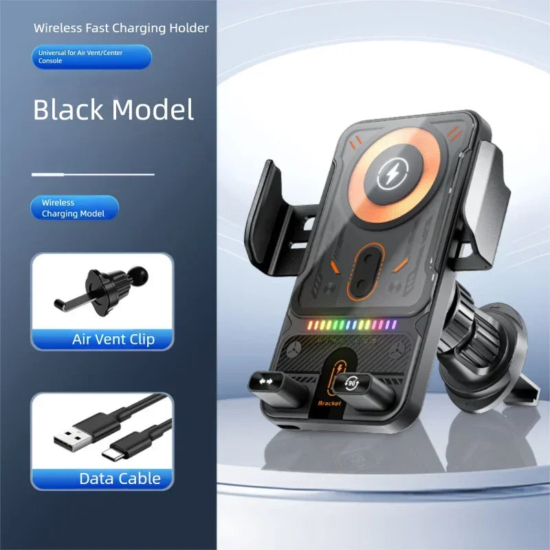 Electric Car Phone Mount 15W Wireless