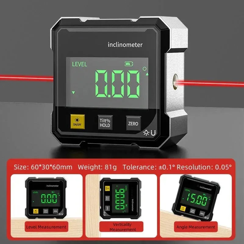 NEW 4-Side Magnetic Digital Angle Gauge