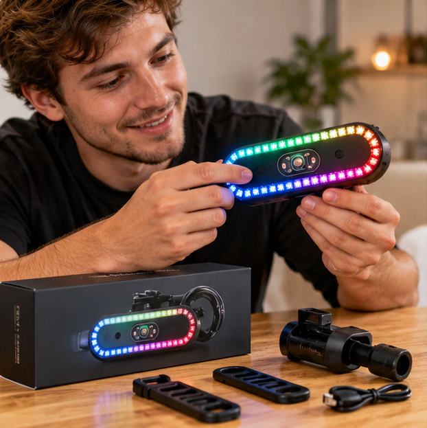 Multi-Effect LED Tail Light – Wireless Colorful Flowing Gradient Breathing Lamp for RC Cars, Aircraft and Drones with Dynamic Flashing Effects
