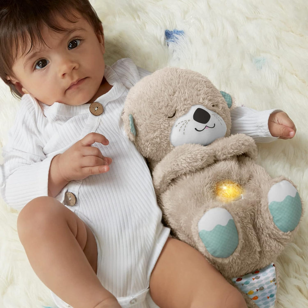 Breathing Bear Soothing Plush – Adorable Otter Doll with Gentle Music, Lights, and Comfort for Baby’s Sweetest Sleep