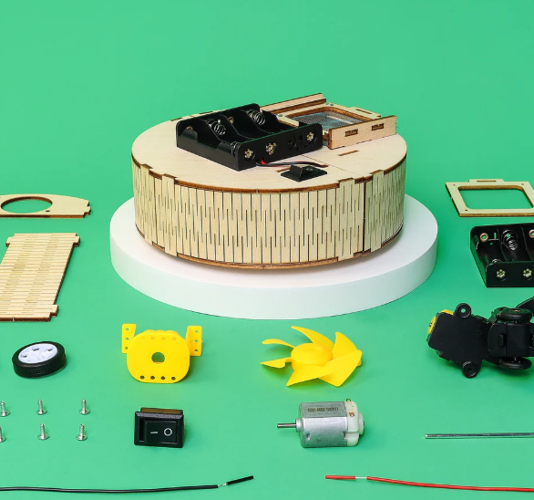 DIY Intelligent Obstacle Avoidance Sweeping Robot Kit – STEM Science Educational Experiment Toy for Kids Learning Coding and Engineering Skills