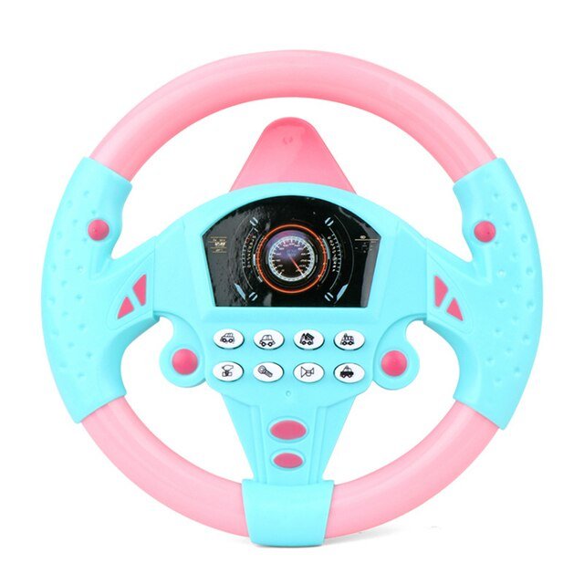 Children Steering Wheel Toy - Educational Sounding Toy Interactive Driving Wheel with Music