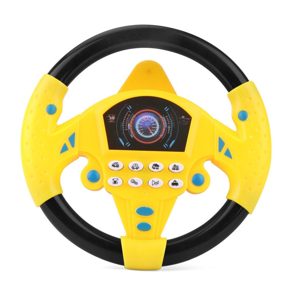 Children Steering Wheel Toy - Educational Sounding Toy Interactive Driving Wheel with Music