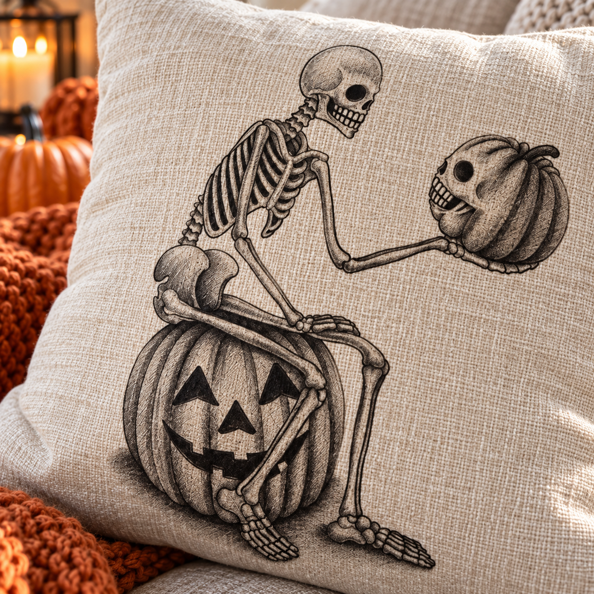 Skeleton Halloween Pillow Cases