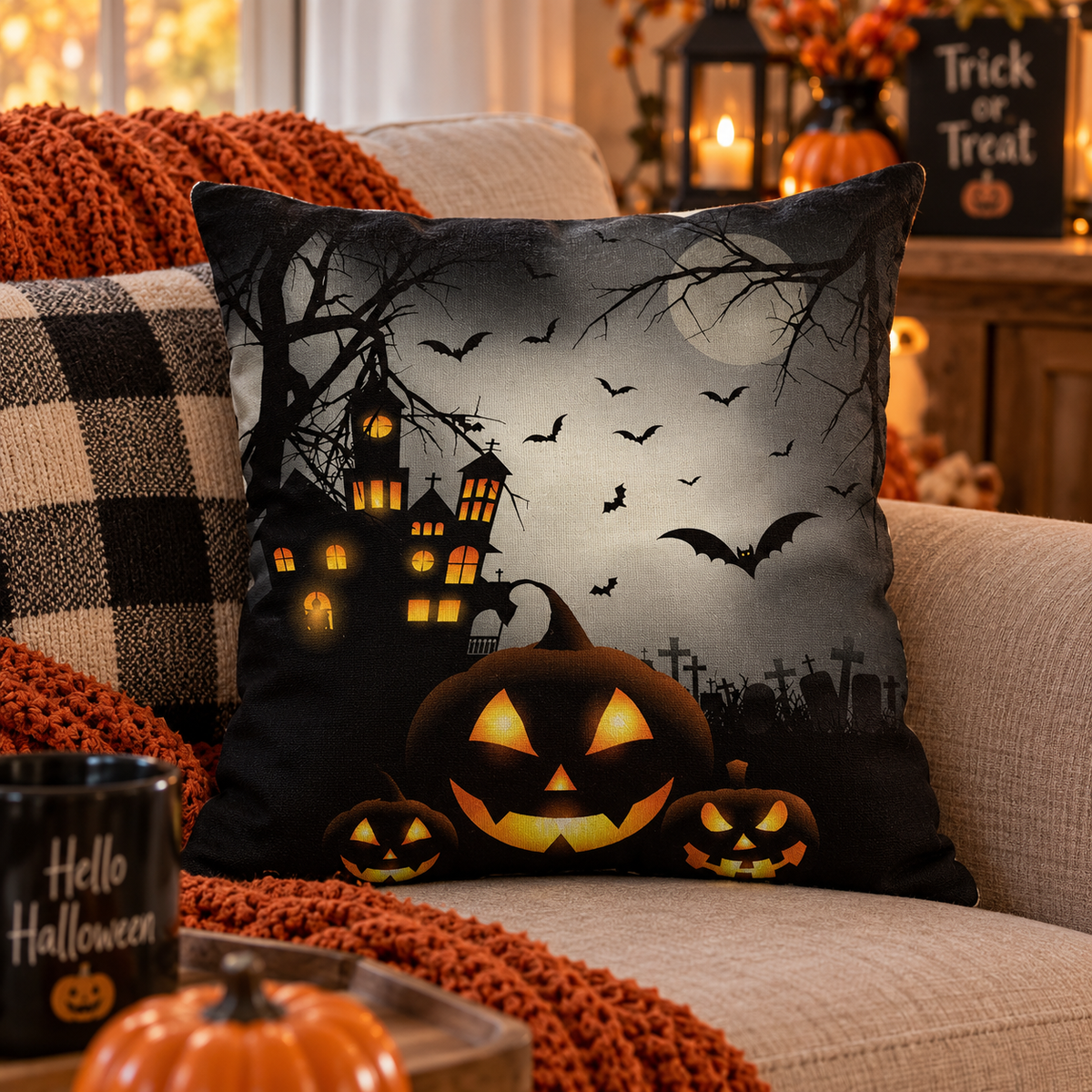 Ghost Scary Soft Halloween Pillow Cases