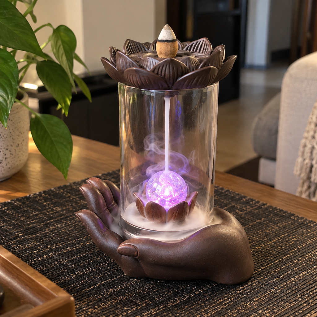 Gothic Skull Ceramic Incense Fountain