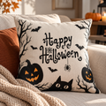 Black and White Halloween Pillow Cases