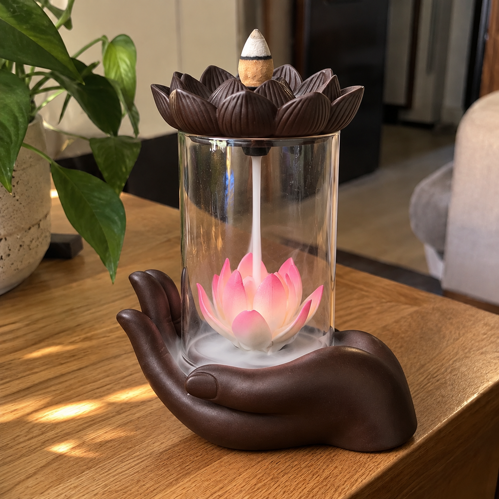 Gothic Skull Ceramic Incense Fountain