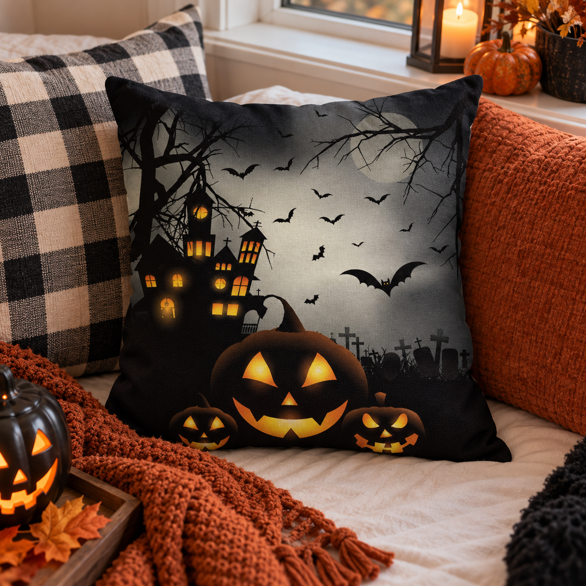 Ghost Scary Soft Halloween Pillow Cases