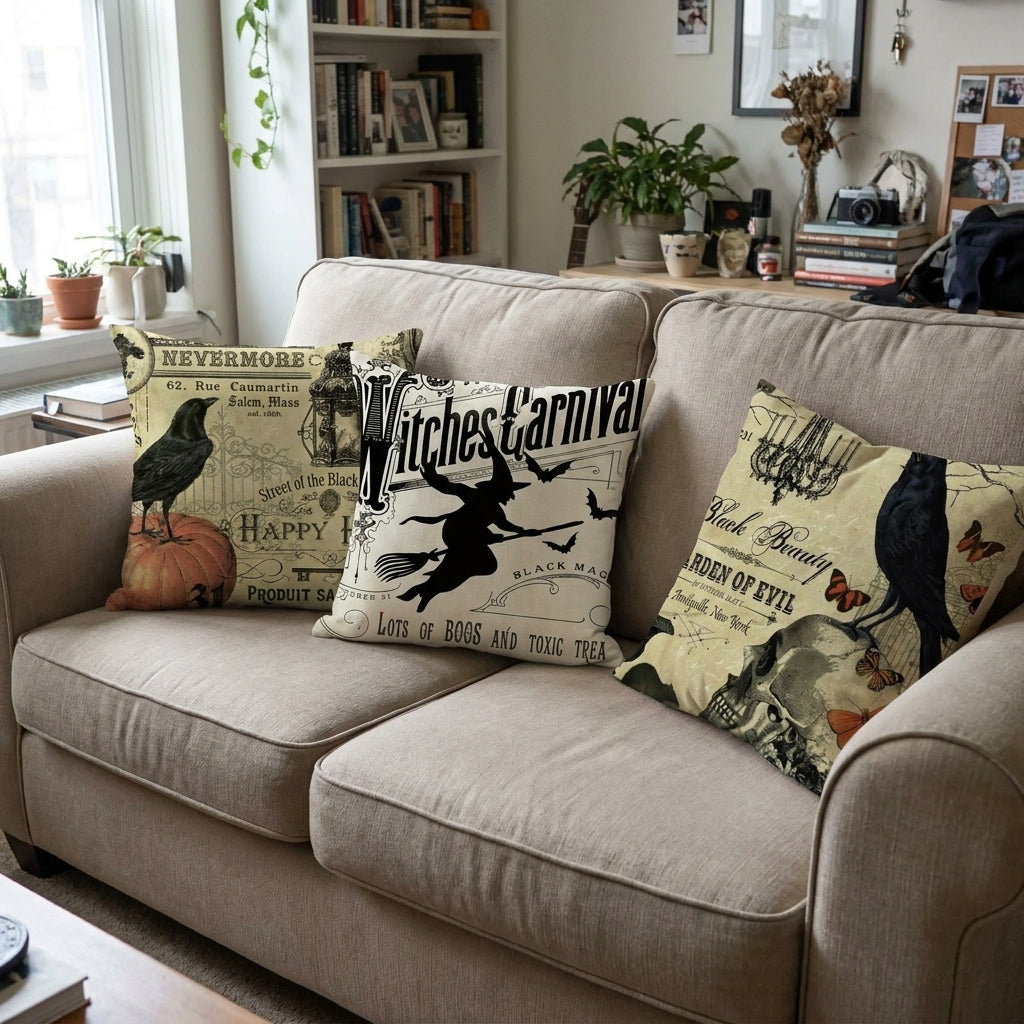 Soft Witch Halloween Pillow Cases