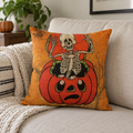Halloween Pumpkin and Witch Printed Pillow Cases