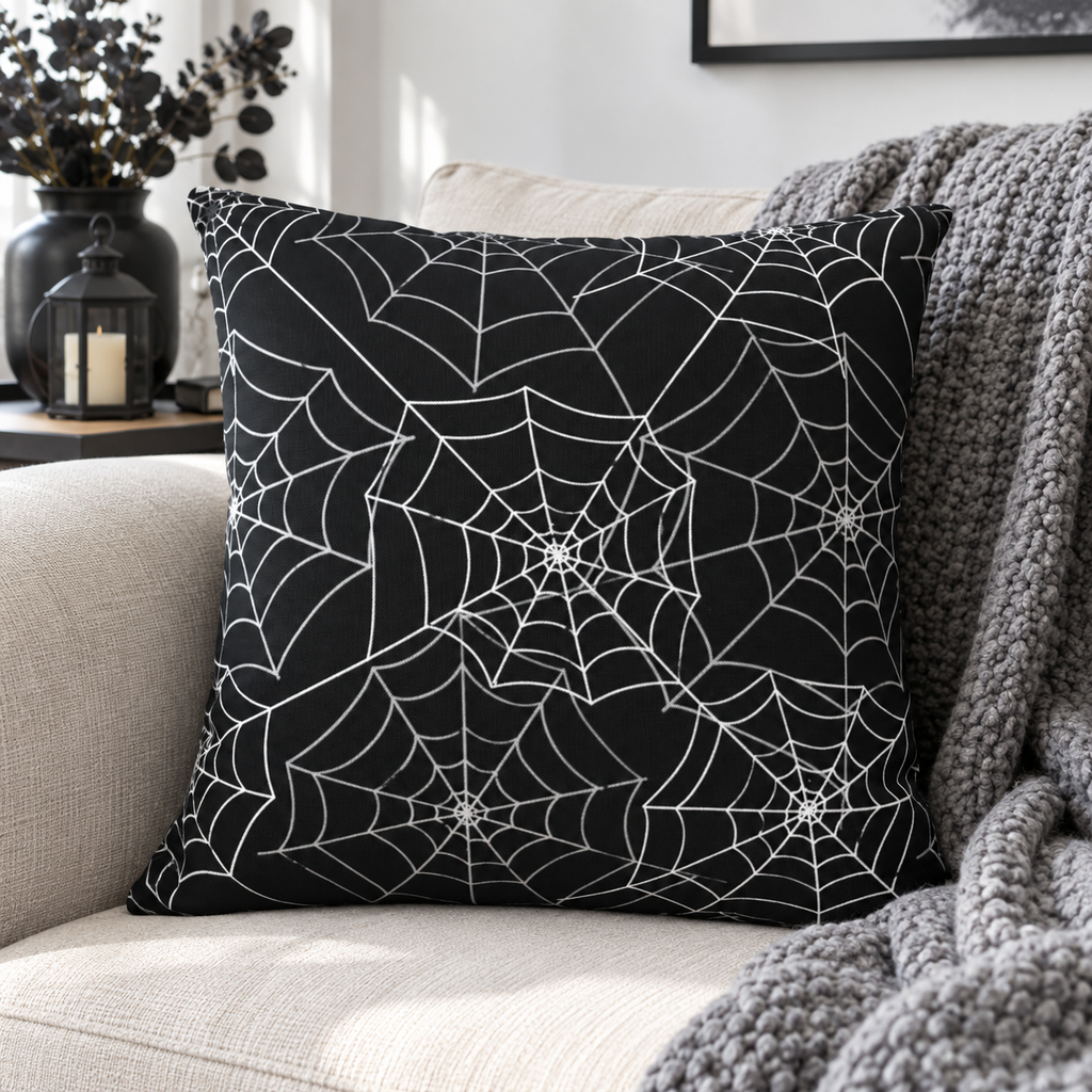 Black and White Halloween Pillow Cases
