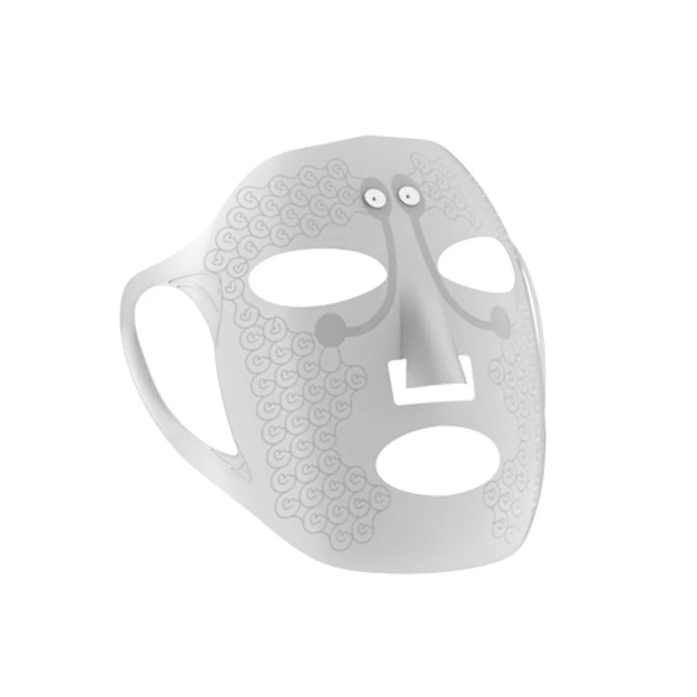 Electric Facial Massager - White Brightening Skincare Mask, Silicone Soft Electronic Facial Mask