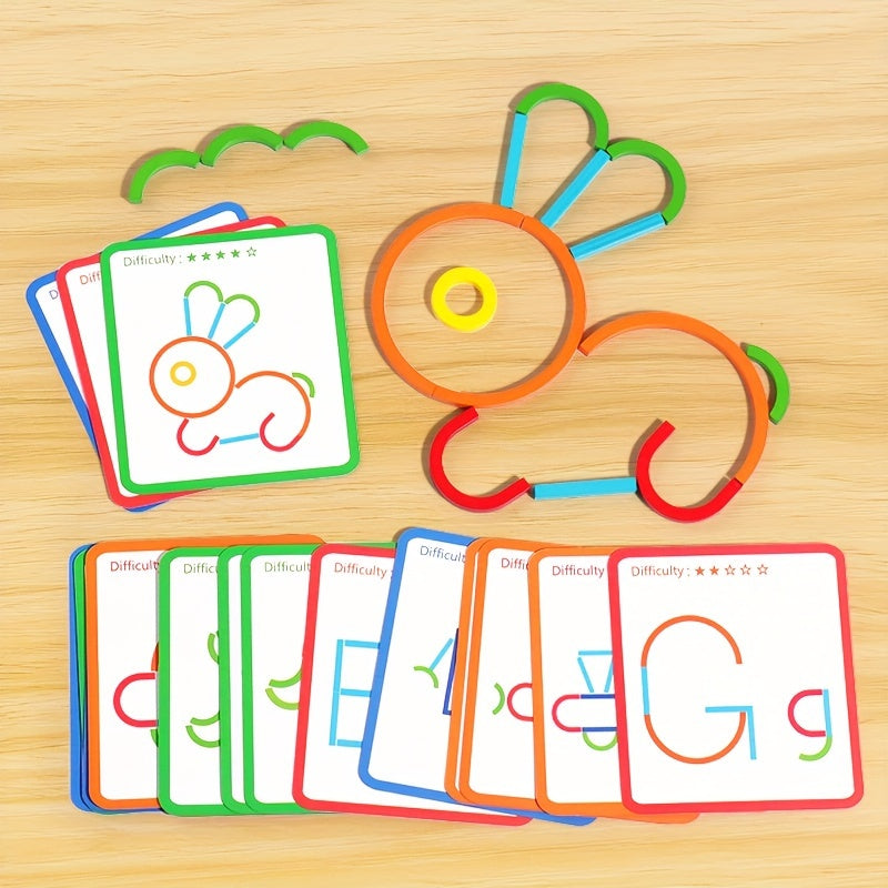 Creative Educational Building Sticks – Toddler Learning Toys for Fine Motor Skills, Color Recognition & Shape Creation