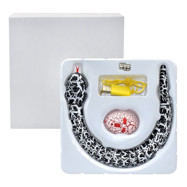Remote Control Rechargeable Snake Toy - Simulation RC Snake with Egg Shaped Remote Controller