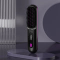 Wireless Hair Straightener Brush – 2-in-1 Fast-Heating USB Rechargeable Hot Curler & Comb for Sleek, Stylish Hair