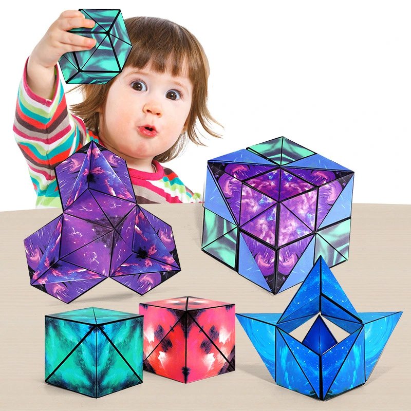 Magnetic Puzzle Cube - 3D Shape Shifting Changeable Magic Cube Fidget Toy