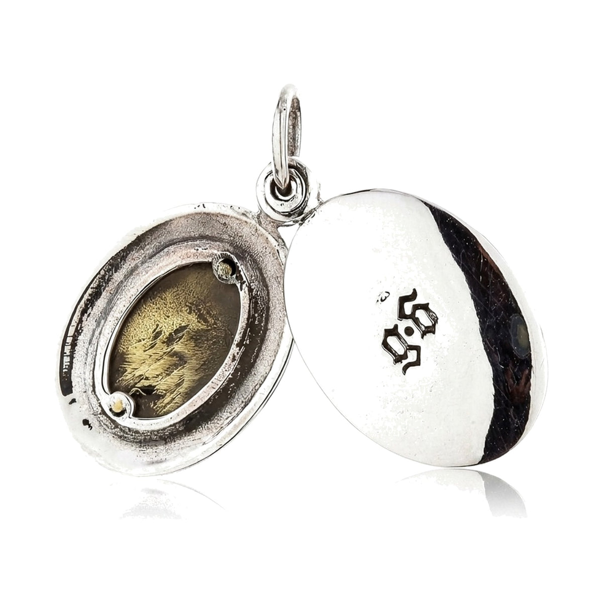 Guadalupe & Sugar Skull Double Medal Pendant — .925 Silver & Brass