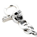 Pop-Eye Skull Grip Sterling Silver Keychain — 53g Solid .925