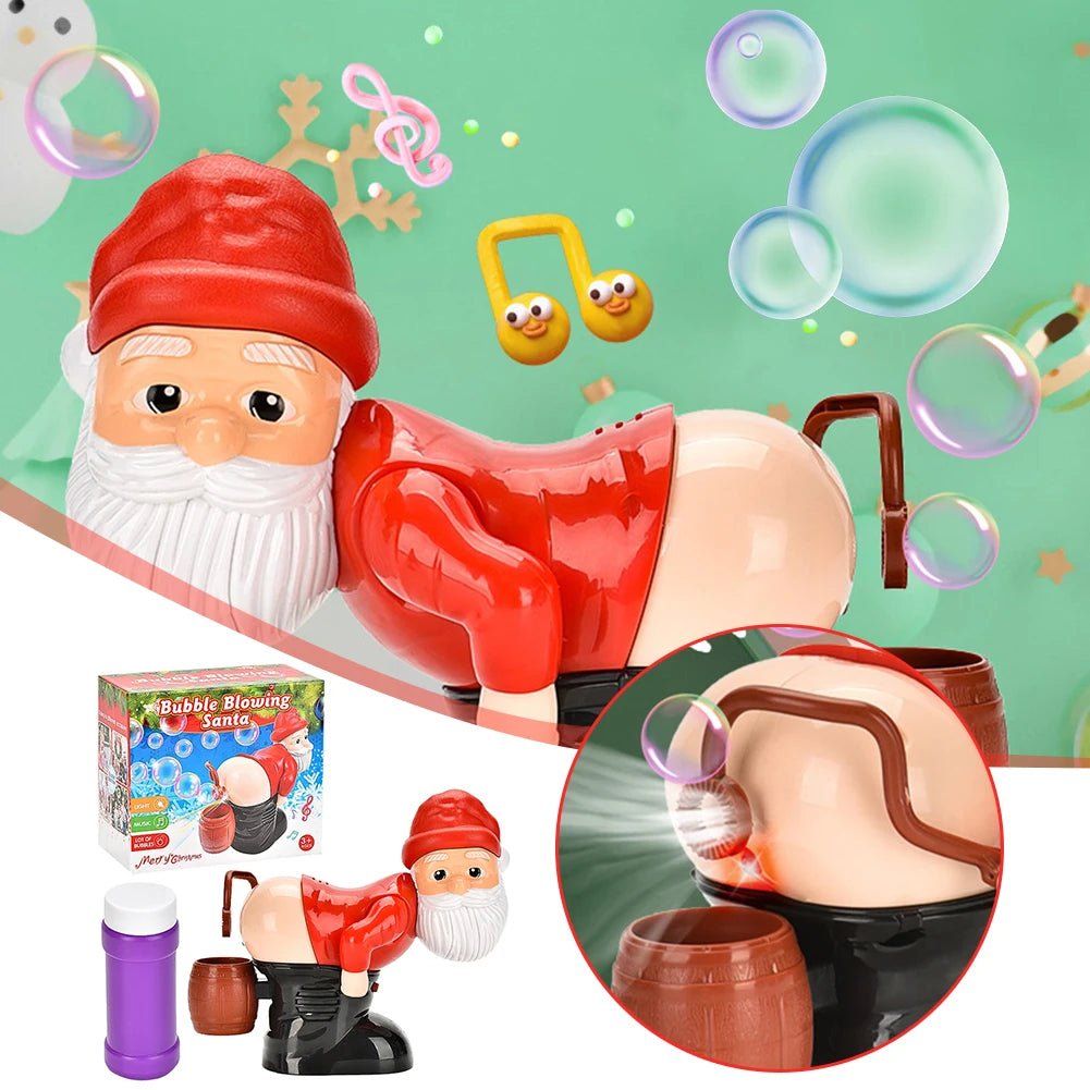 Santa's Hilarious Bubble Machine – Electric Christmas Toy with Music, Lights, and Endless Bubble Fun for Kids' Festive Joy and Memorable Gifts