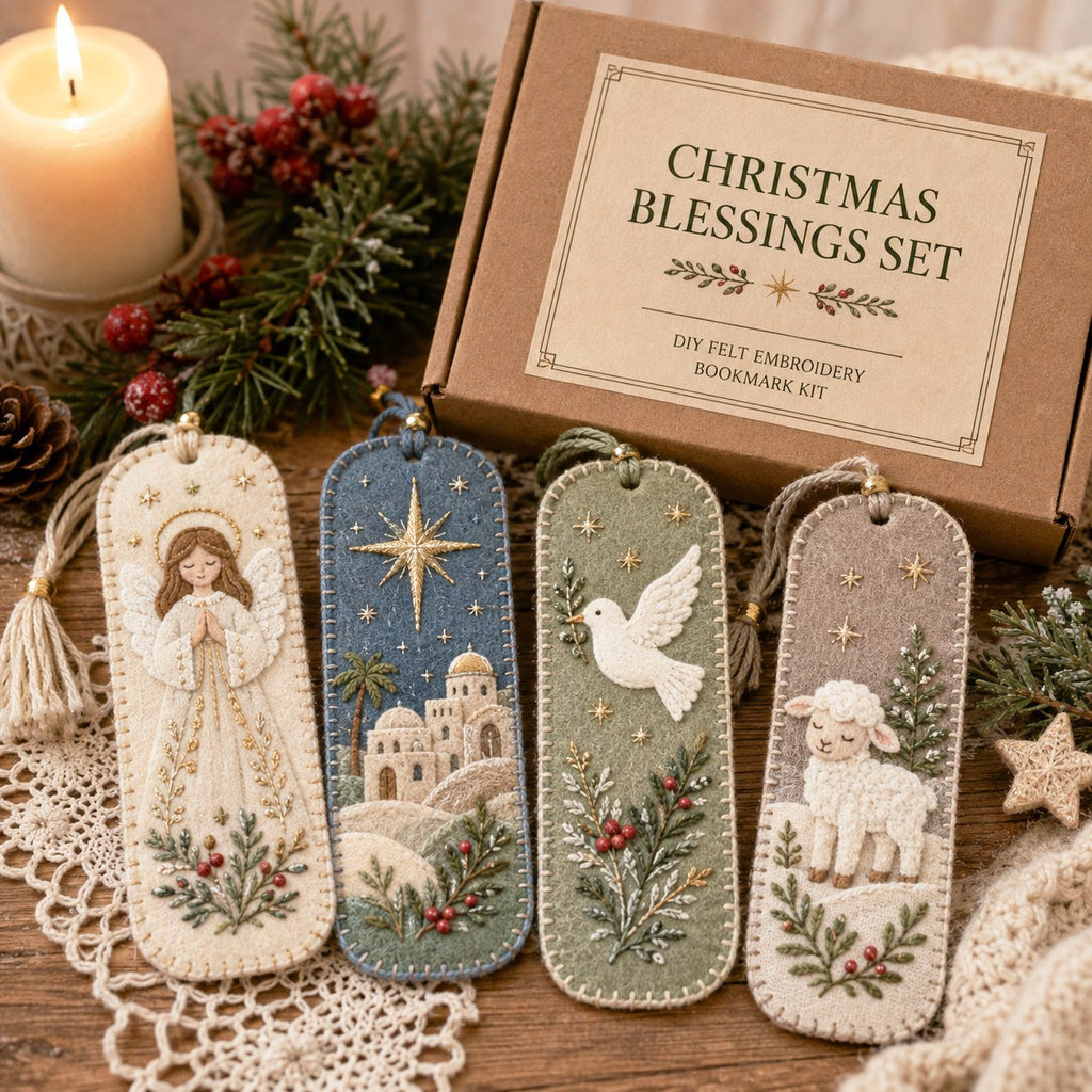 DIY Felt Embroidery Bookmark Kit
