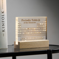 Illuminated Periodic Table with Real Elements and LED Display Base