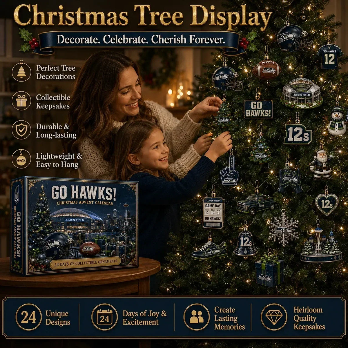 Go Hawks! Football Christmas Advent Calendar