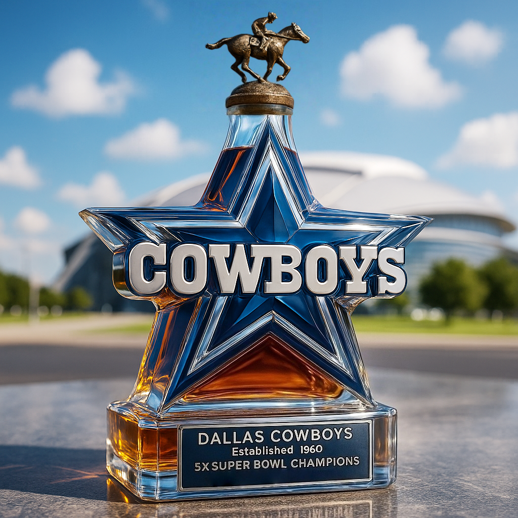 Dallas Cowboys Whiskey Bottle